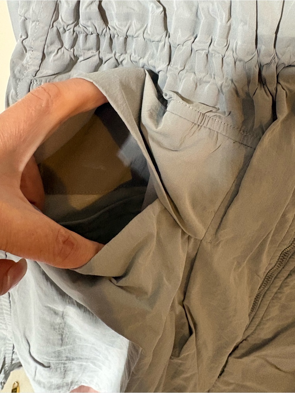 {EUC} LULULEMON Slate Blue Pack & Glyde Silver Drop Jacket - Size 4 - Picture 7 of 8